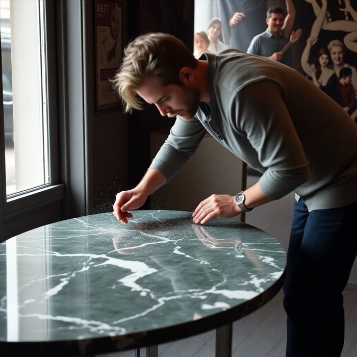 Polir une Table en Marbre