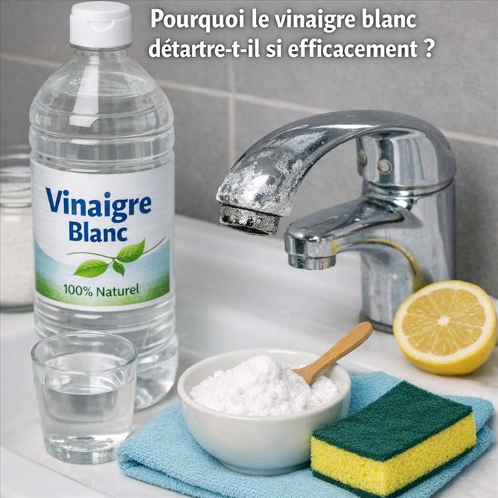 Pourquoi le vinaigre blanc détartre-t-il si efficacement ?