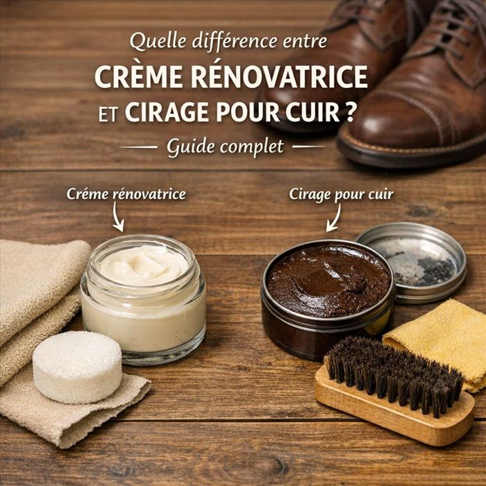 Différence entre crème rénovatrice et cirage pour cuir : guide