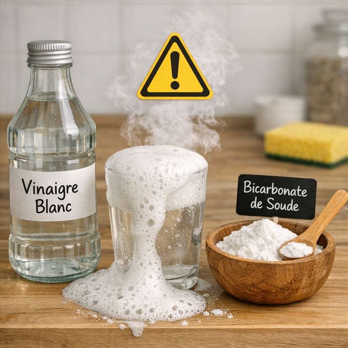 Pourquoi ne pas mélanger vinaigre blanc et bicarbonate ?