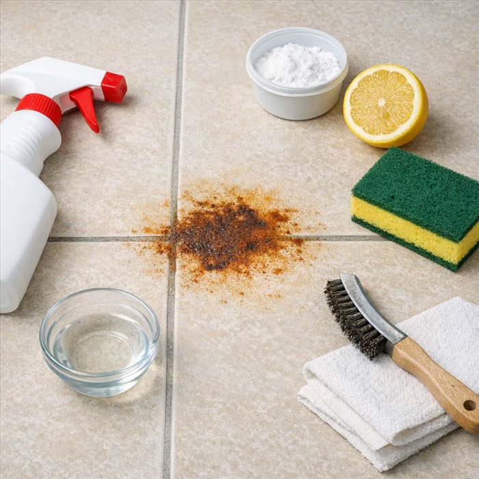 Comment enlever une tache de rouille sur du carrelage ? | Guide