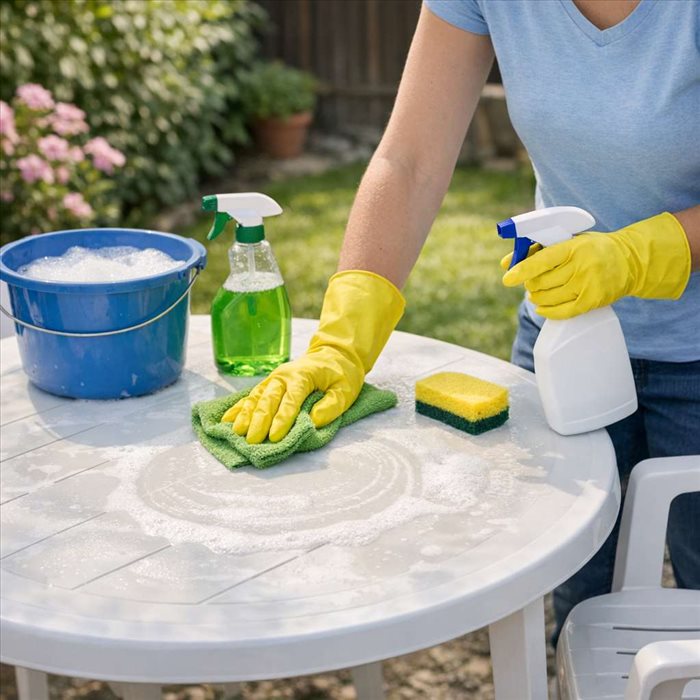 Comment nettoyer une table de jardin en plastique ? Guide complet